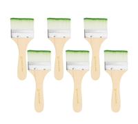 Set di 6 Pennelli per Pittura, 6.5 in Setole Piatte in Nylon, #10 Verde/Bianco