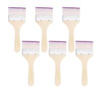 Set di 6 Pennelli per Pittura, 6.9 in Setole Piatte in Nylon, #11 Viola/Bianco