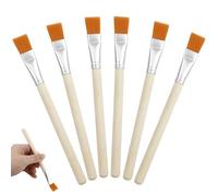 Set di 6 pennelli piatti, 17 cm, piatti in acrilico, piccoli pennelli per artisti e pittori, per pittura ad olio, pittura ad acquerello, gouache, pittura acrilica