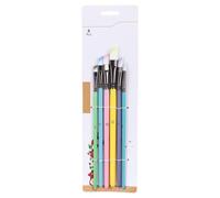 Set di 6 pennelli professionali per acquerelli, per guazzi, acquerelli, olio, pittura acrilica, miniature, artisti, pennelli acrilici