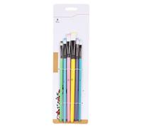 Set di 6 pennelli professionali per acquerelli, per guazzi, acquerelli, olio, pittura acrilica, miniature, artisti, pennelli acrilici