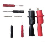 Set di 6 perni di prova con diametro della punta di 0,7 mm e supporto per piercing da 2 mm per apparecchiature diagnostiche automobilistiche e uso in laboratorio