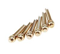 Set Di 6 Perni Per Ponte Per Chitarra, Corde Per Chitarra In Ottone, Chiodini Per Dadi, Cono Fisso Per Parti Di Chitarra Acustica Folk Accessorio per Chitarra Strumento