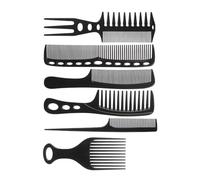 Set di 6 pettini per acconciature, professionale, per barbiere, antistatici, per tutti i tipi di capelli