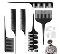 Set di 6 pettini per capelli Balayage, pettine per tintura, pettine per capelli professionale, antistatico, per capelli mélange e tintura, per uomini e donne