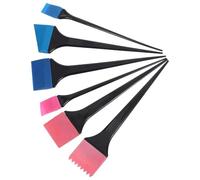 Set di 6 Pettini per Tinta Chioma in Silicone Nero | 22x5,5x0,5cm, Forme Diverse e Set Versatile per Salone, Decolorazione, Uso Domestico Stile Casuale