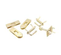 Set di 6 pezzi di chiusura per borsa in metallo, facile installazione, multiuso, parti di ricambio per borse, facili da installare, Oro chiaro, One Size