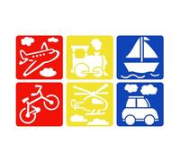 Set di 6 pezzi di tavole da tracciamento creative riutilizzabili righello stencil set di strumenti da disegno ABS fai da te modelli di pittura colorata per bambini bambini disegno artigianato scuola