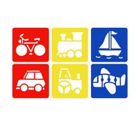 Set di 6 pezzi di tavole da tracciamento creative riutilizzabili righello stencil set di strumenti da disegno ABS fai da te modelli di pittura colorata per bambini bambini disegno artigianato scuola