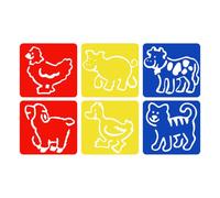 Set di 6 pezzi di tavole da tracciamento creative riutilizzabili righello stencil set di strumenti da disegno ABS fai da te modelli di pittura colorata per bambini bambini disegno artigianato scuola