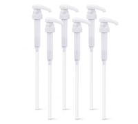 Set di 6 pezzi per sciroppo bianco, dosatrice riutilizzabile, kit dispenser per sciroppi riutilizzabile, dispenser per pompe, dispenser per bottiglie monin 700 ml e 1 l, per caffè, cocktail, sciroppi