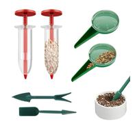 Set di 6 pezzi per semina, dispenser di semi, 10 x 3 cm, per semina, dispenser di semi da giardino, mini semina a mano, set di dispenser di semi, per semina orticola, irrigazione, allentamento del
