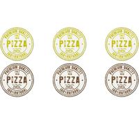 Excelsa Premium Quality Set 6 Piatti Pizza, Diametro 31 Cm., Porcellana, Multidecoro