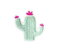 Set di 6 piatti di carta a forma di cactus Fortuna e fortuna, per feste