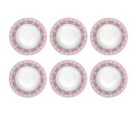 Set Di 6 Piatti Fondi SPRING PARADE Farfalle D. 21,5cm Porcellana Easy Life