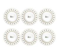 Set Di 6 Piatti Fondi WHITE FOREST In Porcellana D. 21.5cm Easy Life