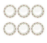 Set Di 6 Piatti MAGIE DE NOEL Incanto Natalizio D. 26Cm Porcellana Easy Life