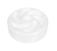 Set di 6 piatti per ostriche con 6 scomparti e 1 per il limone, salsa. Fabbricazione Francese Made In France A Base In Polipropilene Per La Casa, Il Ristorante, Diametro 20 Cm Colore Bianco