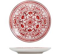 Set Di 6 Piatti Piani In Ceramica Blu E Bianca Con Decorazioni Floreali - Piatti In Stile Bohémien Da 15 cm, Ideali Per I Pasti Di Tutti I Giorni O Per Le Occasioni Speciali(D)