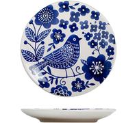 Set Di 6 Piatti Piani In Ceramica Blu E Bianca Con Decorazioni Floreali - Piatti In Stile Bohémien Da 15 cm, Ideali Per I Pasti Di Tutti I Giorni O Per Le Occasioni Speciali(B)