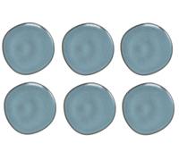 Set Di 6 Piatti Piani Lave Glacé Di Villeroy & Boch Turchese Blu D. 28Cm