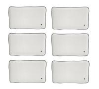Set Di 6 Piatti Servizio HEART Rettangolari 22x13cm Bastion Collections
