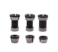Set di 6 pinze, 6 mm, 6,35 mm, 8 mm, per macchina da incisione, fresa elettrica superiore, in acciaio al carbonio, realizzata di precisione, versatile