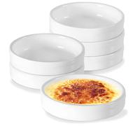 Set di 6 pirottini rotondi in ceramica, 11,4 x 3,6 cm, mini piatti per torte singole