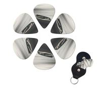 Set di 6 plettri per chitarra a forma di barca vicino al mare, set di plettri per basso personalizzati su entrambi i lati, con scatola portaoggetti, accessori per ukulele, per uomini e donne