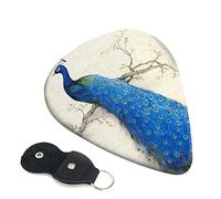 Set di 6 plettri per chitarra Blue Peacock per chitarra acustica, chitarra elettrica, basso, ukulele - sottile, medio e spesso