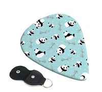 Set di 6 plettri per chitarra Cartoon Panda Bear per chitarra acustica, chitarra elettrica, basso, ukulele - sottile, medio e spesso