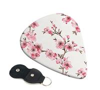 Set di 6 plettri per chitarra Cherry Blossom per chitarra acustica, chitarra elettrica, basso, ukulele - sottile, medio e spesso