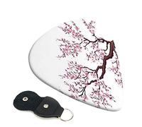 Set di 6 plettri per chitarra Cherry Blossoms Tree per chitarra acustica, chitarra elettrica, basso, ukulele - sottile, medio e spesso