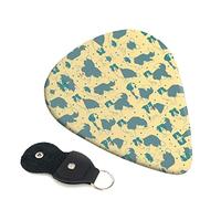 Set di 6 plettri per chitarra con motivo Border Collie, per chitarra acustica, chitarra elettrica, basso, ukulele - sottile, medio e spesso