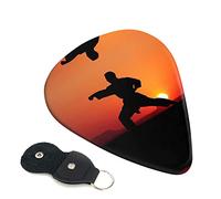 Set di 6 plettri per chitarra karate per chitarra acustica, chitarra elettrica, basso, ukulele - sottile, medio e spesso