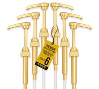 Set di 6 pompe per sciroppo Torani, Davinci e Jordan, adatte a bottiglie da 750 ml, ideali per sciroppi di caffè, coni da neve, aromi e altro ancora, senza intasamento, fuoriuscite e gocciolamento