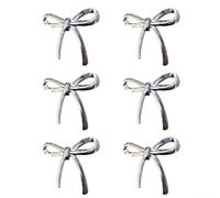 Set di 6 portatovaglioli in metallo a forma di farfalla, per cene formali, matrimoni, cene e occasioni speciali