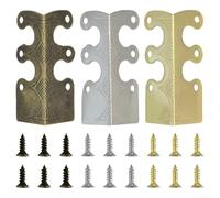 Set di 6 protezioni angolari in metallo vintage progettate per una protezione durevole di battiscopa e angoli in residenza e luoghi di lavoro (bronzo, 6 pezzi)