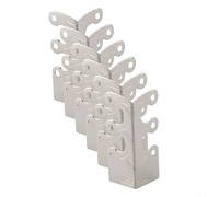 Set di 6 protezioni angolari in metallo vintage progettate per una protezione durevole di battiscopa e angoli in residenza e luoghi di lavoro (argento, 6 pezzi)