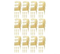 Set di 6 protezioni angolari in metallo vintage progettate per una protezione durevole di battiscopa e angoli in residenza e luoghi di lavoro (oro 12 pezzi)