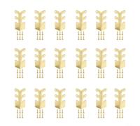 Set di 6 protezioni angolari in metallo vintage progettate per una protezione durevole di battiscopa e angoli in residenza e luoghi di lavoro (oro 18 pezzi)