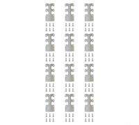 Set di 6 protezioni angolari in metallo vintage progettate per una protezione durevole di battiscopa e angoli in residenza e luoghi di lavoro (argento, 12 pezzi)