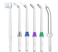 Set di 6 punte a getto classico, punte di ricambio e filo interdentale e testine per spazzole compatibili Waterpik, accessori per irrigatori orali