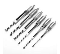 Set di 6 Punte a Scalpello per Mortasatrice, Trapano Piazza-Foro per Lavorazione del Legno, Dimensioni 6.35mm, 8mm, 9.5mm, 12.7mm, 14mm, 16mm