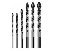 Set di 6 punte da trapano multimateriale, set di punte da trapano for calcestruzzo con punta in carburo, punta da trapano for punzonatura definitiva