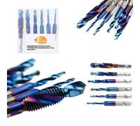 Set di 6 punte da trapano per filettatura M3-M8 in valigetta blu