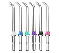 Set di 6 Punte di Ricambio per Idropulsore Dentale, Compatibile con Waterpik WP-100 e Altri Modelli, Classico Spruzzo Dentario Acqua Ugello Accessori, Ugelli per Irrigatori Orali Multicolore
