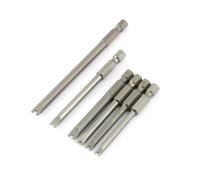 Set di 6 punte di sicurezza tipo U, punte for cacciavite antimanomissione, punte for cacciavite, gambo esagonale, magnetiche a forma di U