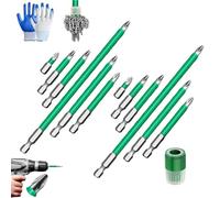 Set di 6 punte magnetiche per cacciavite, resistenti, antiscivolo, di precisione, per trapano elettrico, compatibilità universale