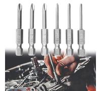 Set di 6 punte per cacciavite a Y, per teste driver Tri-Wing Y1 Y2 con gambo esagonale da 50 mm per trapano elettrico e utensili manuali, struttura in acciaio per una vestibilità sicura